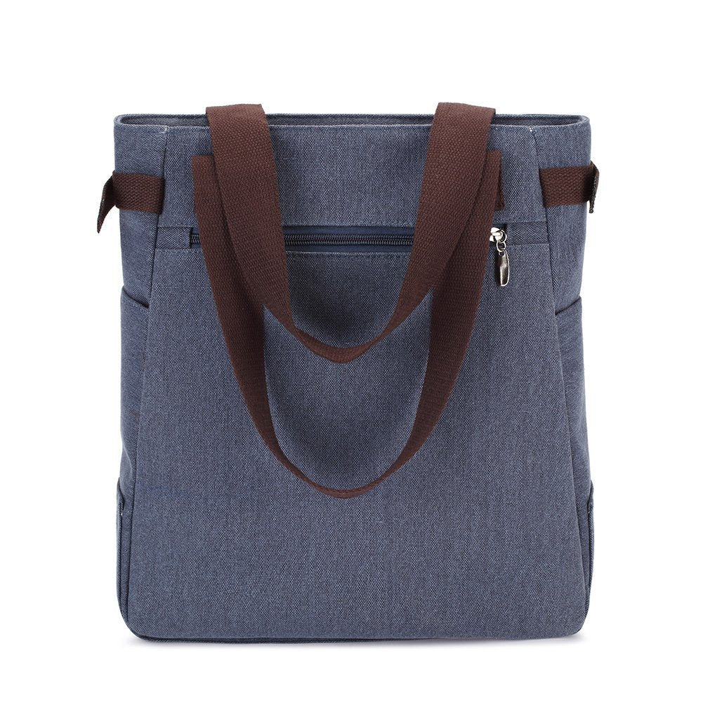 KAUKKO Shoulder Canvas Handbag Women Bag ( Blue ) - kaukko