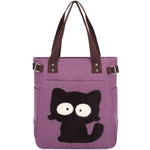 KAUKKO Shoulder Canvas Handbag Women Bag ( Purple ) - kaukko