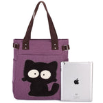 KAUKKO Shoulder Canvas Handbag Women Bag ( Purple ) - kaukko