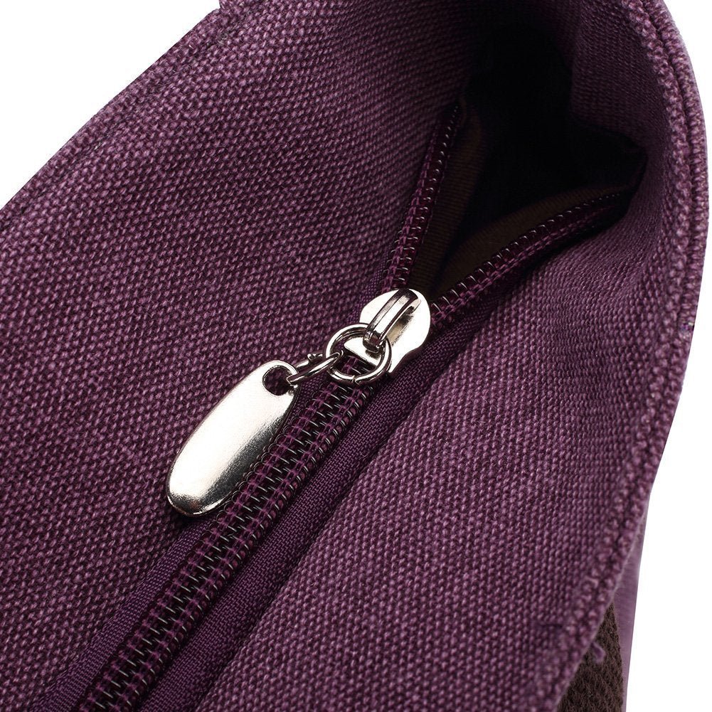 KAUKKO Shoulder Canvas Handbag Women Bag ( Purple ) - kaukko