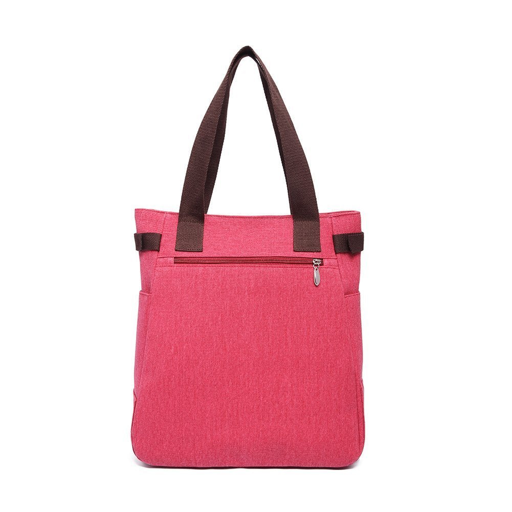 KAUKKO Shoulder Canvas Handbag Women Bag ( Red ) - kaukko