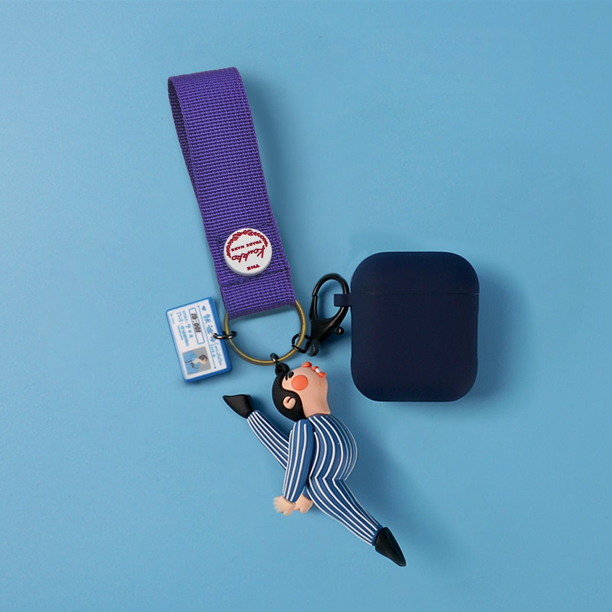 KAUKKO Simplicity nylon keychain and 9.5cm solid color keychain - kaukko