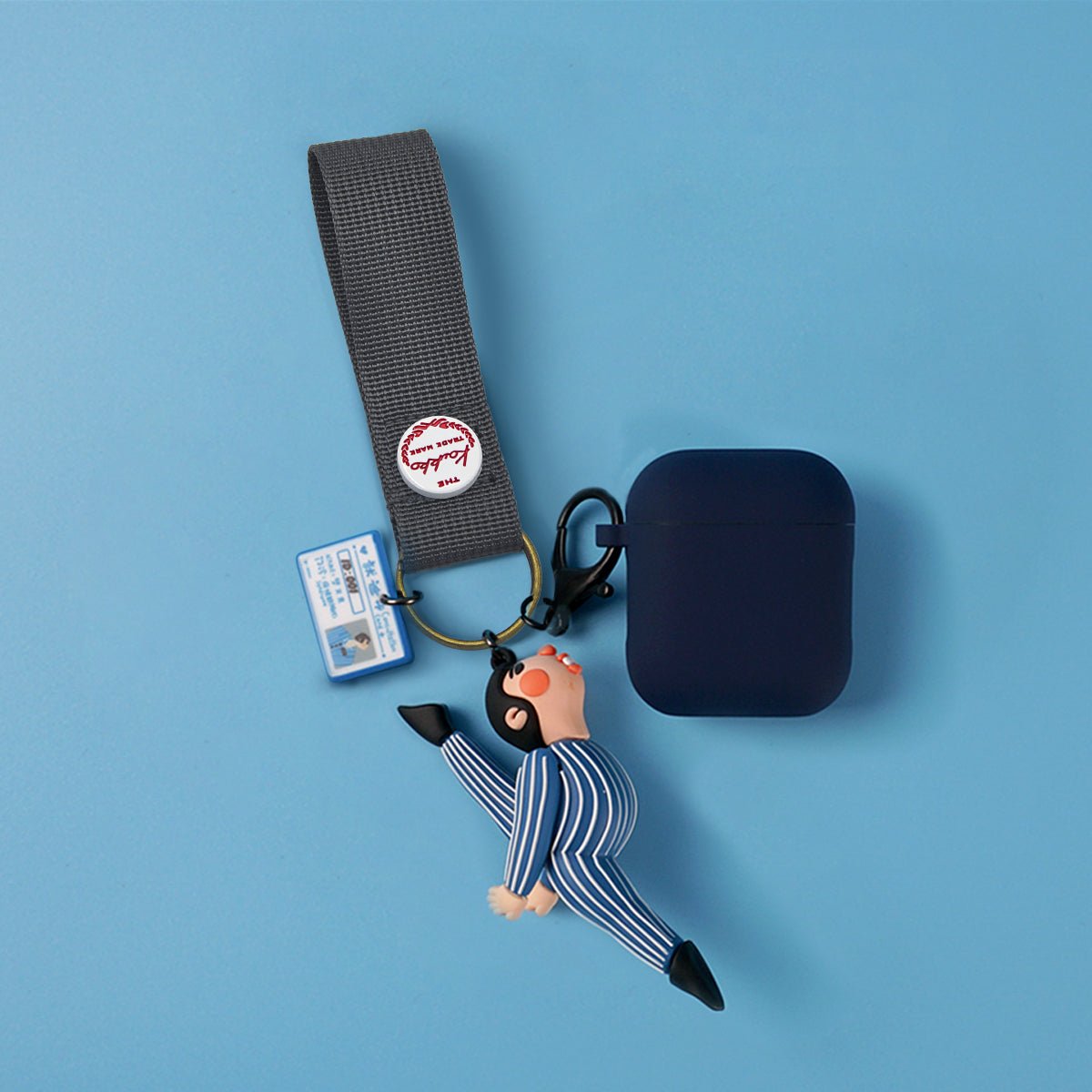 KAUKKO Simplicity nylon keychain and 9.5cm solid color keychain - kaukko