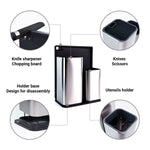 KAUKKO Stainless Steel Knife Holder and Utensil Holder - Rust-free Spacious Set - kaukko
