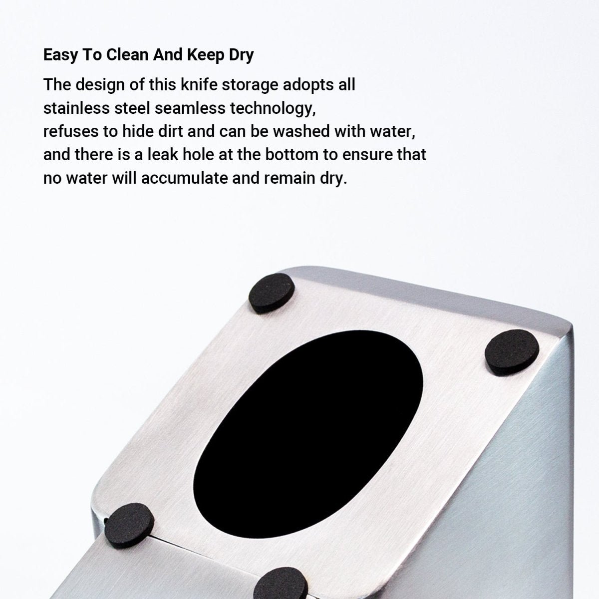 KAUKKO Stainless Steel Knife Holder, Modern Design Knife Block, Universal Knife Storage Organizer, Strong and Durable Knife Holder Counter-top Storage with Scissors-Slot (Knives Not Included) - kaukko