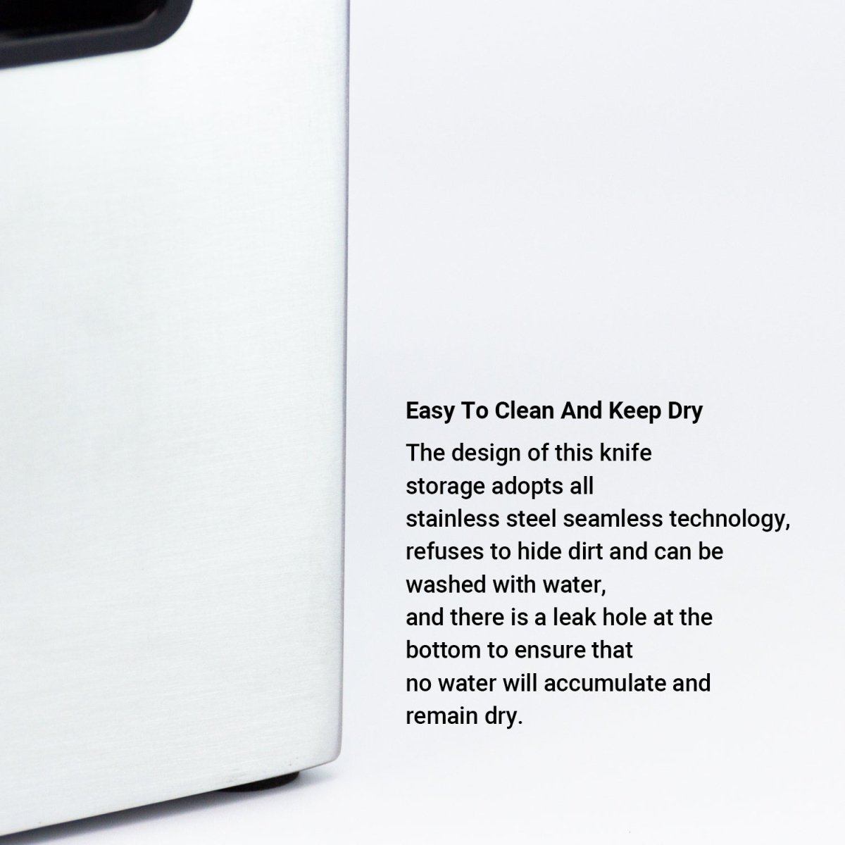 KAUKKO Stainless Steel Knife Holder, Modern Design Knife Block, Universal Knife Storage Organizer, Strong and Durable Knife Holder Counter-top Storage with Scissors-Slot (Knives Not Included) - kaukko