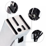 KAUKKO Stainless Steel Knife Holder, Modern Design Knife Block, Universal Knife Storage Organizer, Strong and Durable Knife Holder Counter-top Storage with Scissors-Slot (Knives Not Included) - kaukko