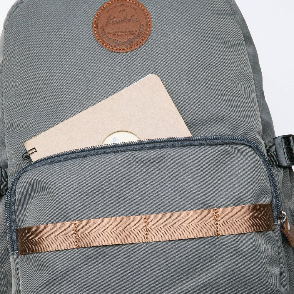 KAUKKO Stylish College School Backpack Travel Nice Rucksack, K1005-2 ( Grey /17.6L ) - kaukko