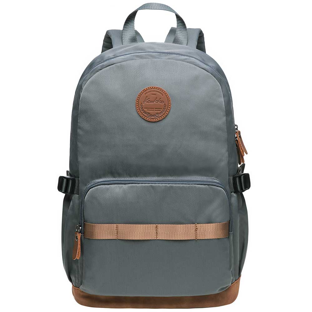 KAUKKO Stylish College School Backpack Travel Nice Rucksack, K1005-2 ( Grey /17.6L ) - kaukko