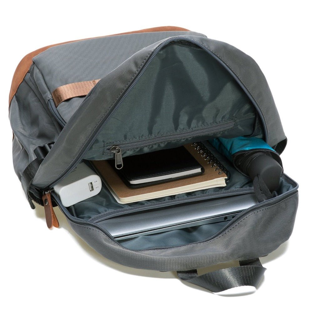 KAUKKO Stylish College School Backpack Travel Nice Rucksack, K1005-2 ( Grey /17.6L ) - kaukko