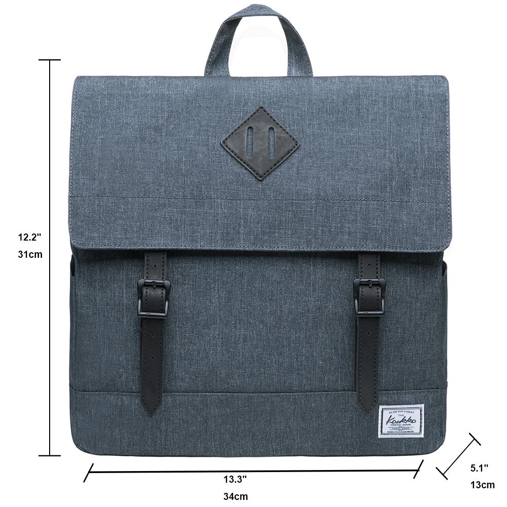 KAUKKO Stylish School Backpack College Student, KS05-2 ( Dark Grey / 13.7L ) - kaukko