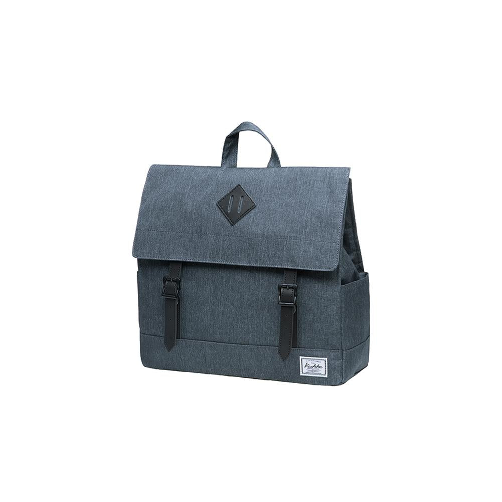 KAUKKO Stylish School Backpack College Student, KS05-2 ( Dark Grey / 13.7L ) - kaukko