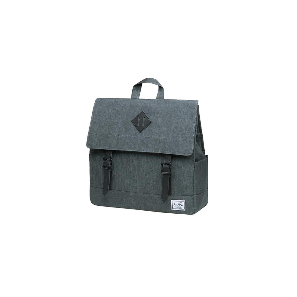 KAUKKO Stylish School Backpack College Student, KS05-2 ( Grey Green/ 13.7L ) - kaukko
