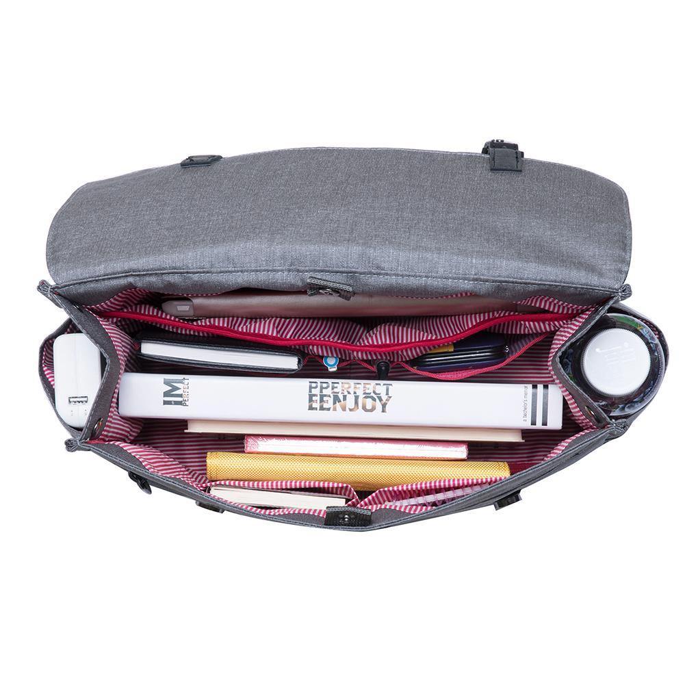 KAUKKO Stylish School Backpack College Student, KS05-2 ( Light Grey / 13.7L ) - kaukko