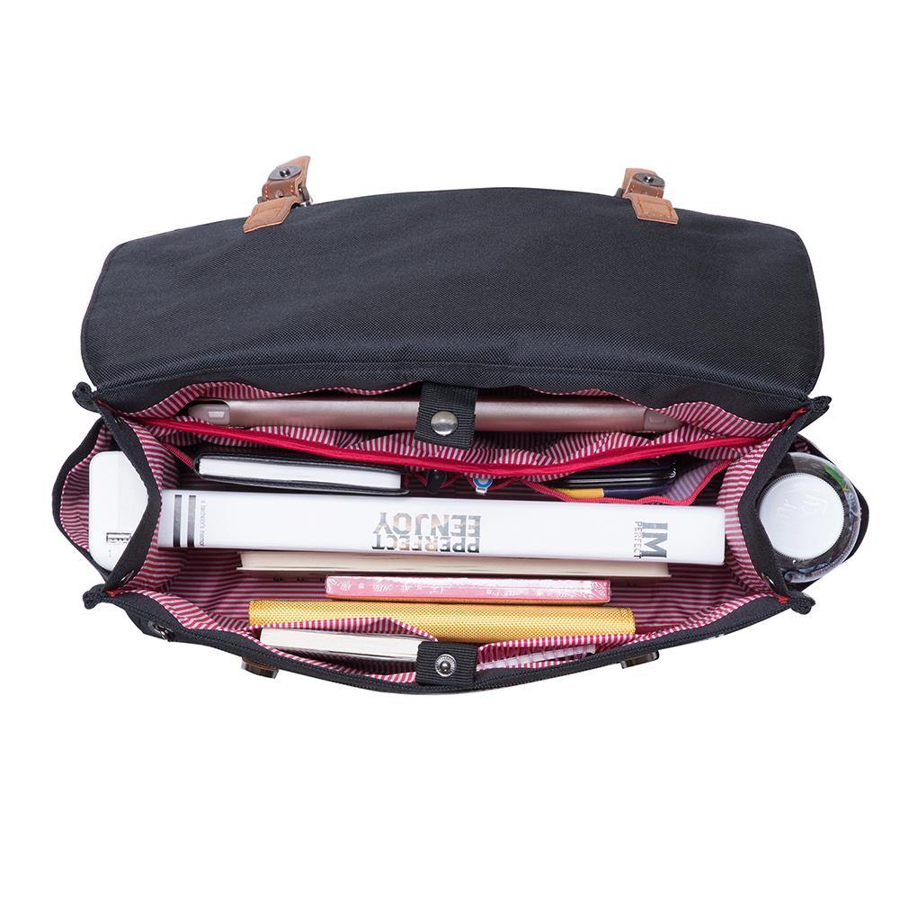 KAUKKO Stylish School Backpack College Student, KS05 ( Black / 13.7L ) - kaukko