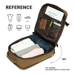 KAUKKO Thick Canvas Travel Backpack, Flight Approved Carry On Backpack with Shoe Pouch and 15.6 inch Laptop Compartment - kaukko