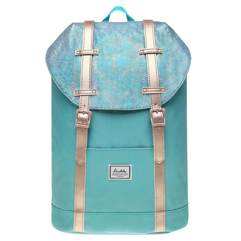 KAUKKO Travel Casual Rucksack Laptop Daypack, EP6-11 ( Blue Green / 11.8L ) - kaukko