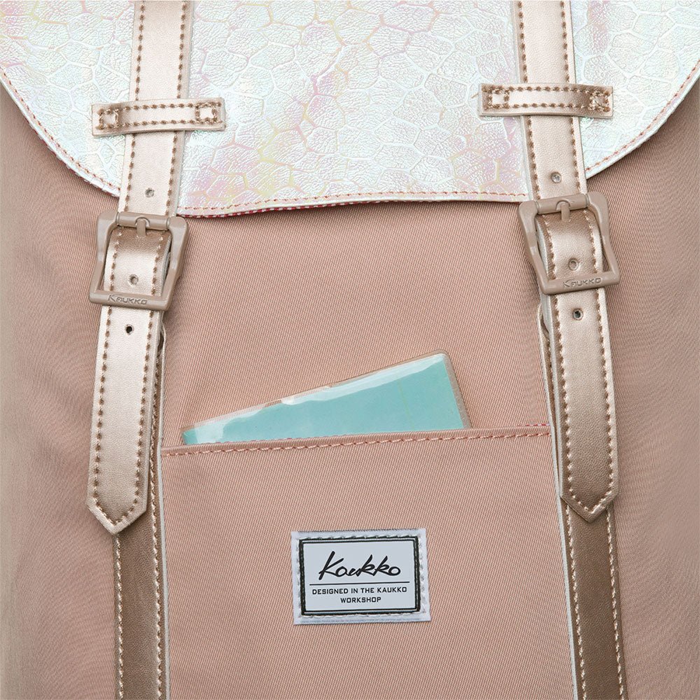 KAUKKO Travel Casual Rucksack Laptop Daypack, EP6-11 ( Fairy Rose Tan / 11.8L ) - kaukko