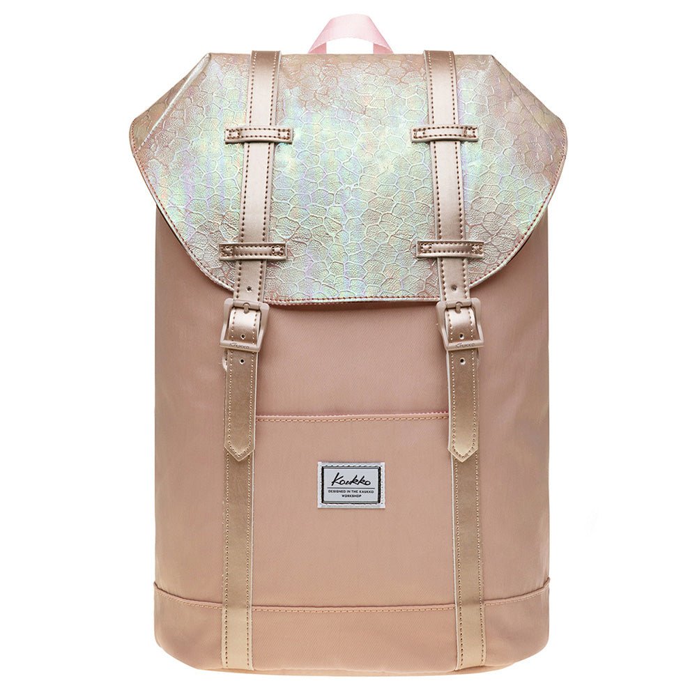 KAUKKO Travel Casual Rucksack Laptop Daypack, EP6-11 ( Fairy Rose Tan / 11.8L ) - kaukko