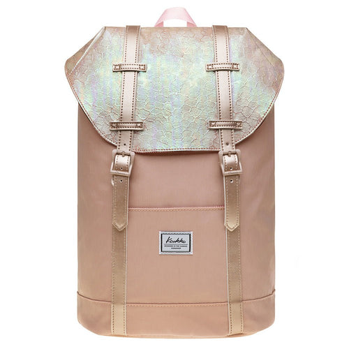 KAUKKO Travel Casual Rucksack Laptop Daypack, EP6-11 ( Fairy Rose Tan / 11.8L ) - kaukko