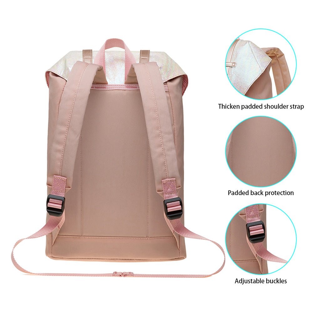 KAUKKO Travel Casual Rucksack Laptop Daypack, EP6-11 ( Fairy Rose Tan / 11.8L ) - kaukko