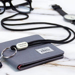KAUKKO Unisex Lanyard Short Keyring Key Chain, robust and practical (02-Black) - kaukko