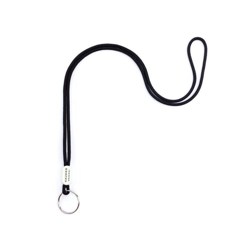KAUKKO Unisex Lanyard Short Keyring Key Chain, robust and practical (02-Black) - kaukko