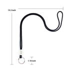KAUKKO Unisex Lanyard Short Keyring Key Chain, robust and practical (02-Black) - kaukko