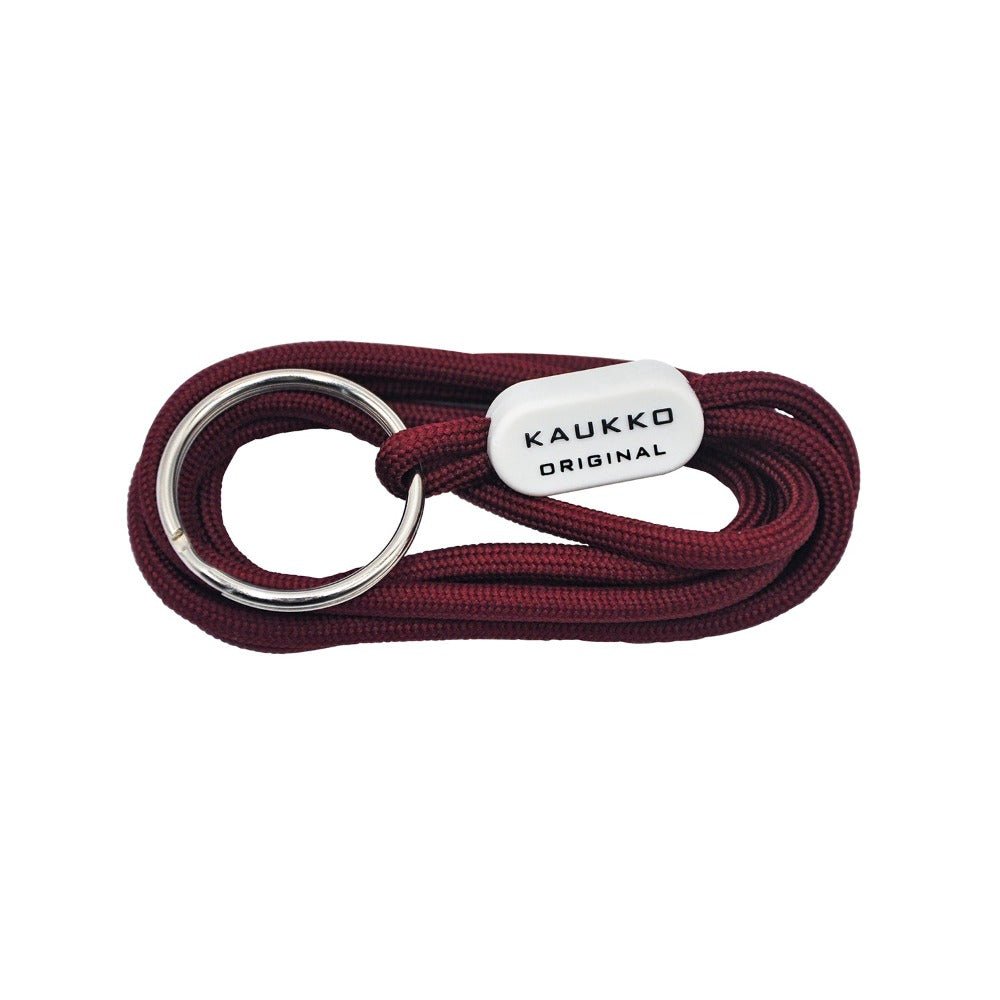 KAUKKO Unisex Lanyard Short Keyring Key Chain, robust and practical (02-Darkred) - kaukko
