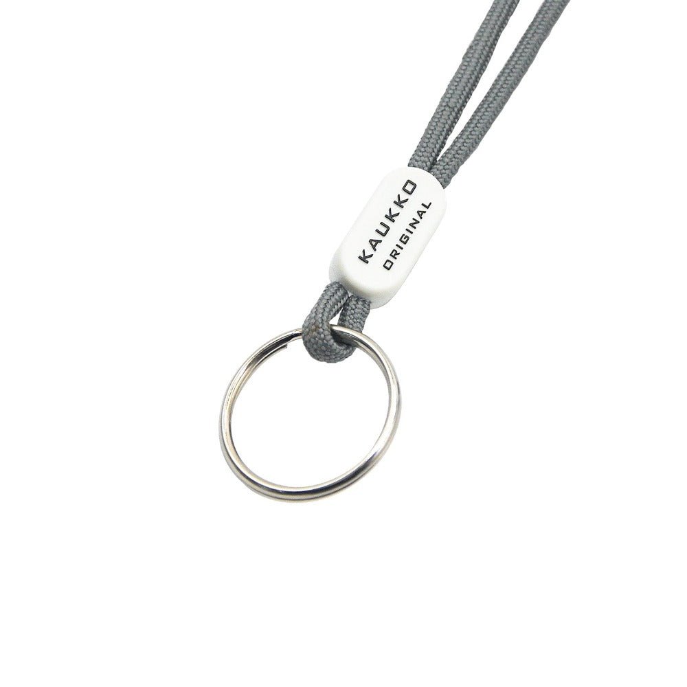KAUKKO Unisex Lanyard Short Keyring Key Chain, robust and practical (02-Grey) - kaukko