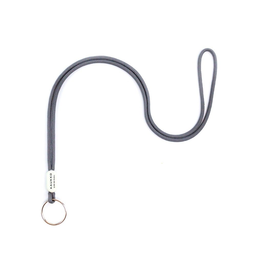 KAUKKO Unisex Lanyard Short Keyring Key Chain, robust and practical (02-Grey) - kaukko