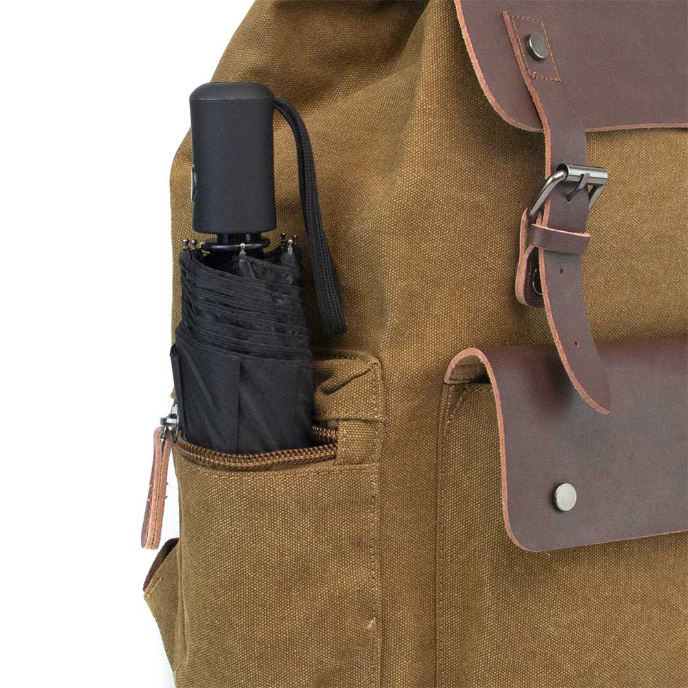 KAUKKO Vintage Canvas Backpack-Large Capacity, Multi-Functional Durable Outdoor Rucksack, 20L - kaukko