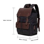 KAUKKO Vintage Canvas Backpack-Large Capacity, Multi-Functional Durable Outdoor Rucksack, 20L - kaukko