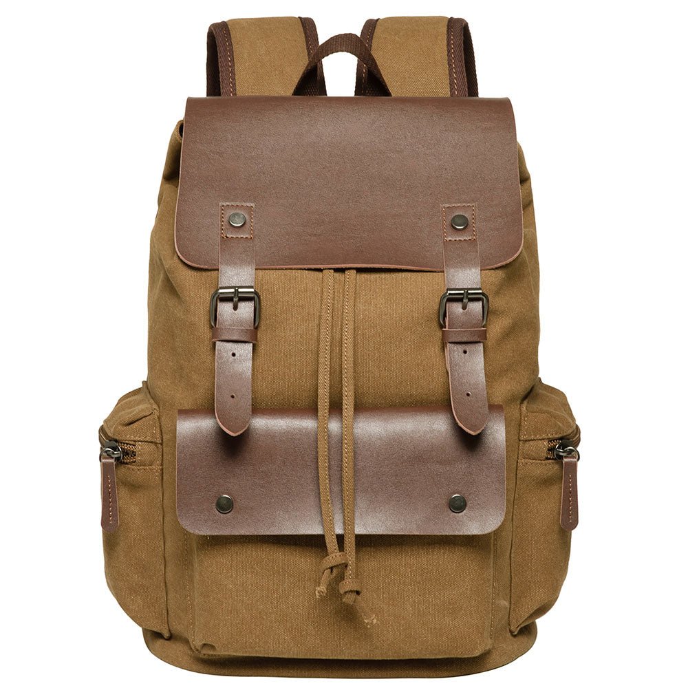 KAUKKO Vintage Canvas Backpack-Large Capacity, Multi-Functional Durable Outdoor Rucksack, 20L - kaukko
