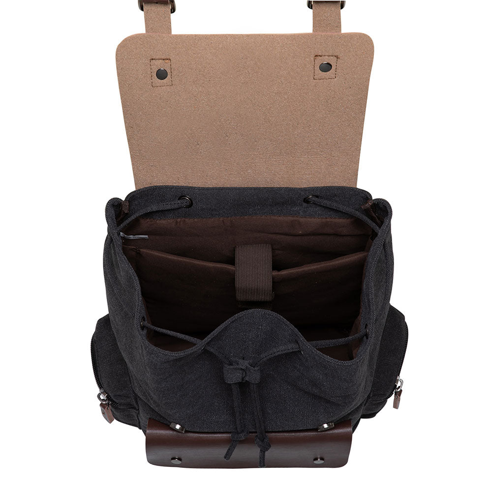 KAUKKO Vintage Canvas Backpack-Large Capacity, Multi-Functional Durable Outdoor Rucksack, 20L - kaukko