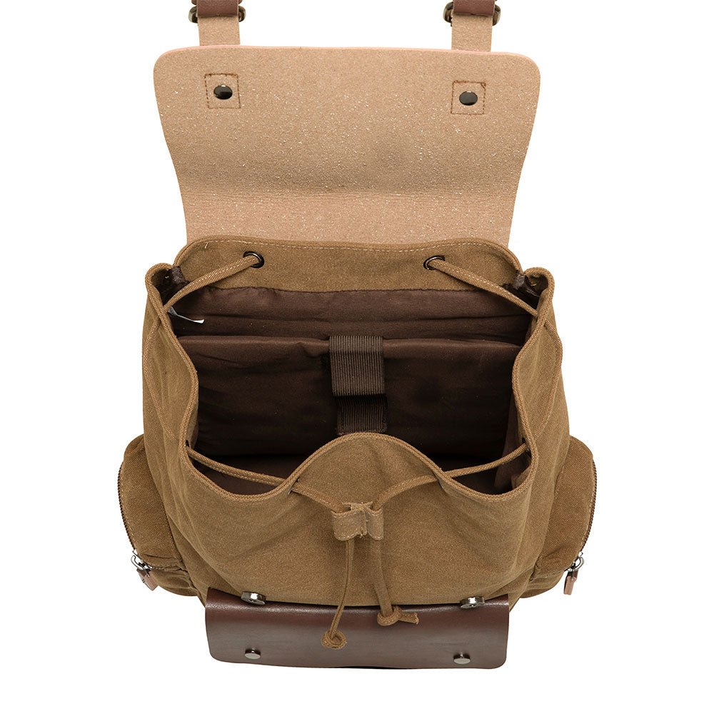 KAUKKO Vintage Canvas Backpack-Large Capacity, Multi-Functional Durable Outdoor Rucksack, 20L - kaukko