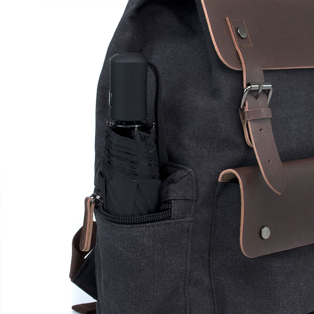 KAUKKO Vintage Canvas Backpack-Large Capacity, Multi-Functional Durable Outdoor Rucksack, 20L - kaukko