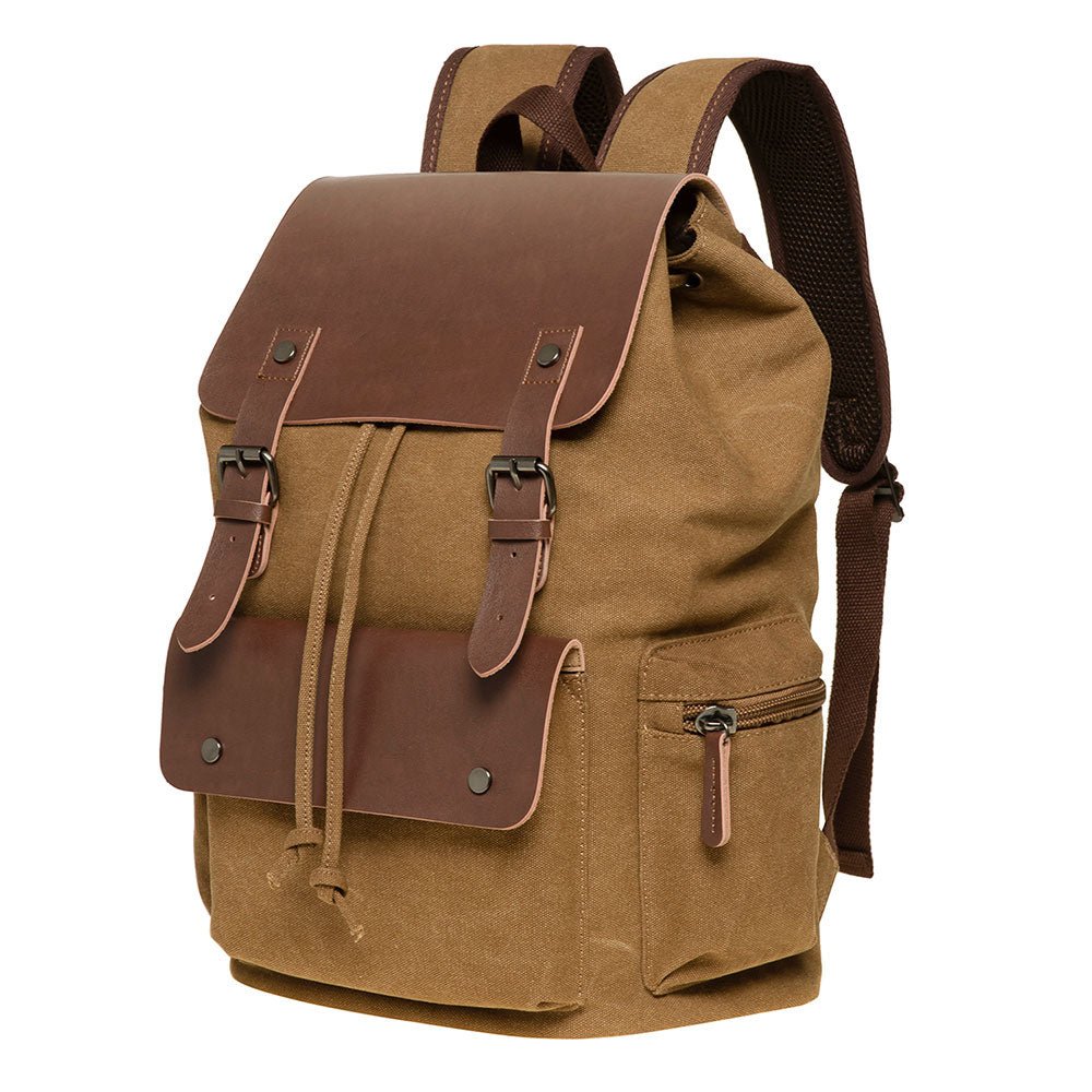 KAUKKO Vintage Canvas Backpack-Large Capacity, Multi-Functional Durable Outdoor Rucksack, 20L - kaukko