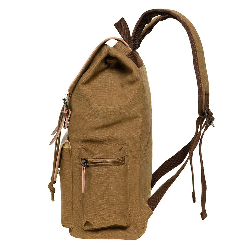 KAUKKO Vintage Canvas Backpack-Large Capacity, Multi-Functional Durable Outdoor Rucksack, 20L - kaukko
