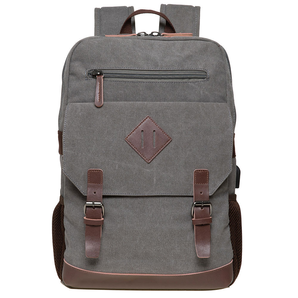 KAUKKO Vintage Canvas Backpack - Large Capacity,Multi-Functional Durable Outdoor Rucksack KF19, 16.2L - kaukko