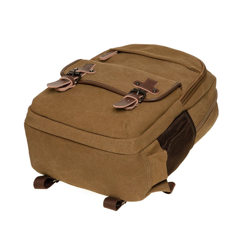 KAUKKO Vintage Canvas Backpack - Large Capacity,Multi-Functional Durable Outdoor Rucksack KS28, 24.3L - kaukko