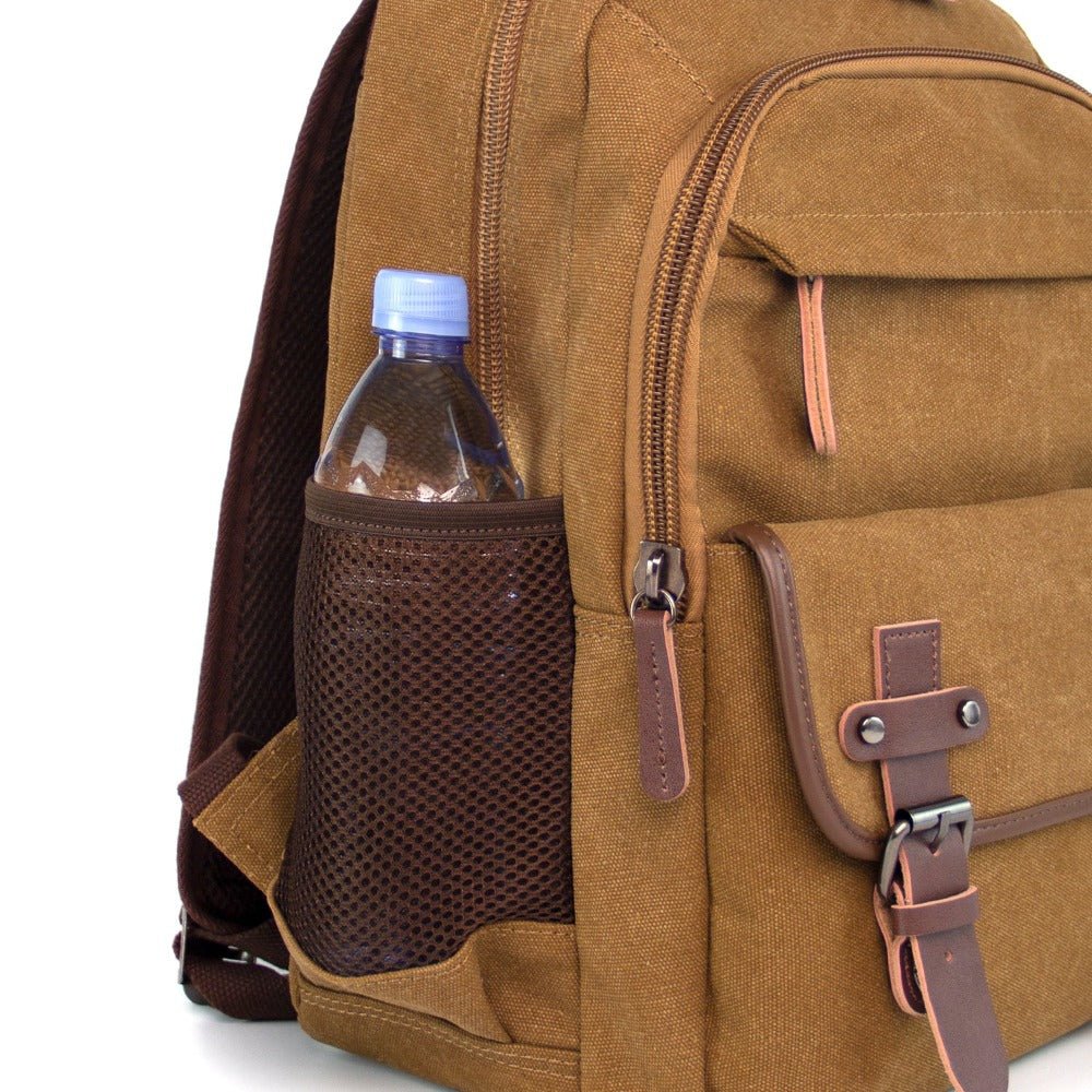 KAUKKO Vintage Canvas Backpack - Large Capacity,Multi-Functional Durable Outdoor Rucksack KS28, 24.3L - kaukko