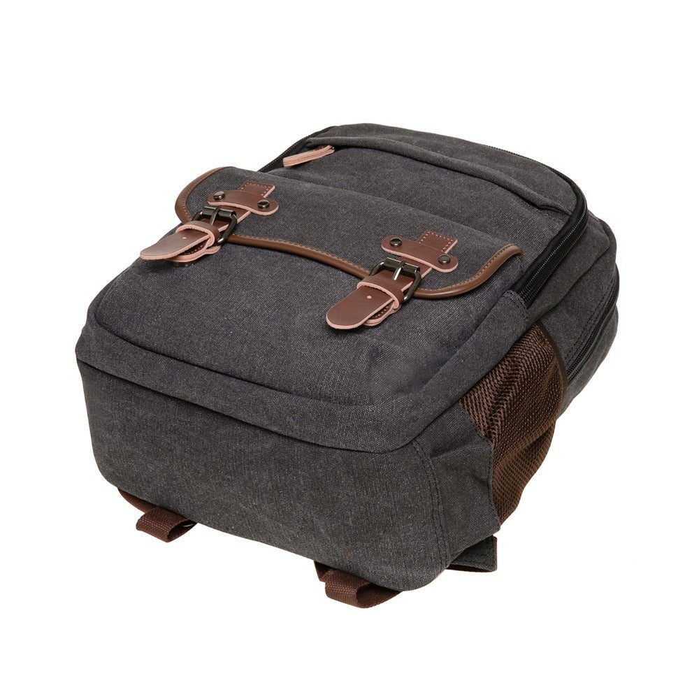 KAUKKO Vintage Canvas Backpack - Large Capacity,Multi-Functional Durable Outdoor Rucksack KS28, 24.3L - kaukko