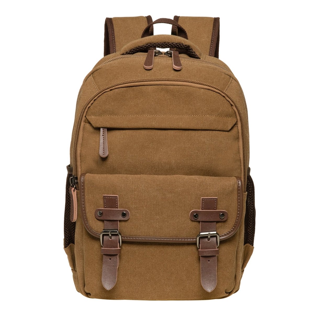 KAUKKO Vintage Canvas Backpack - Large Capacity,Multi-Functional Durable Outdoor Rucksack KS28, 24.3L - kaukko