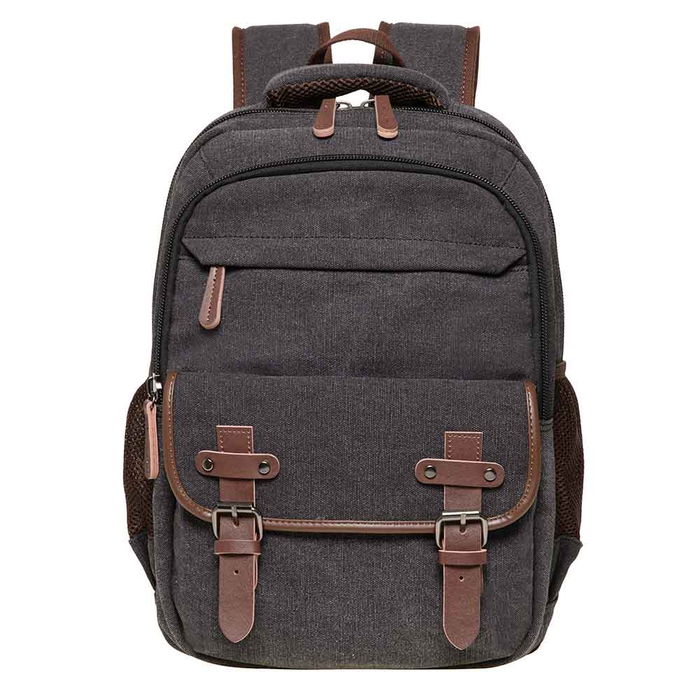 KAUKKO Vintage Canvas Backpack - Large Capacity,Multi-Functional Durable Outdoor Rucksack KS28, 24.3L - kaukko