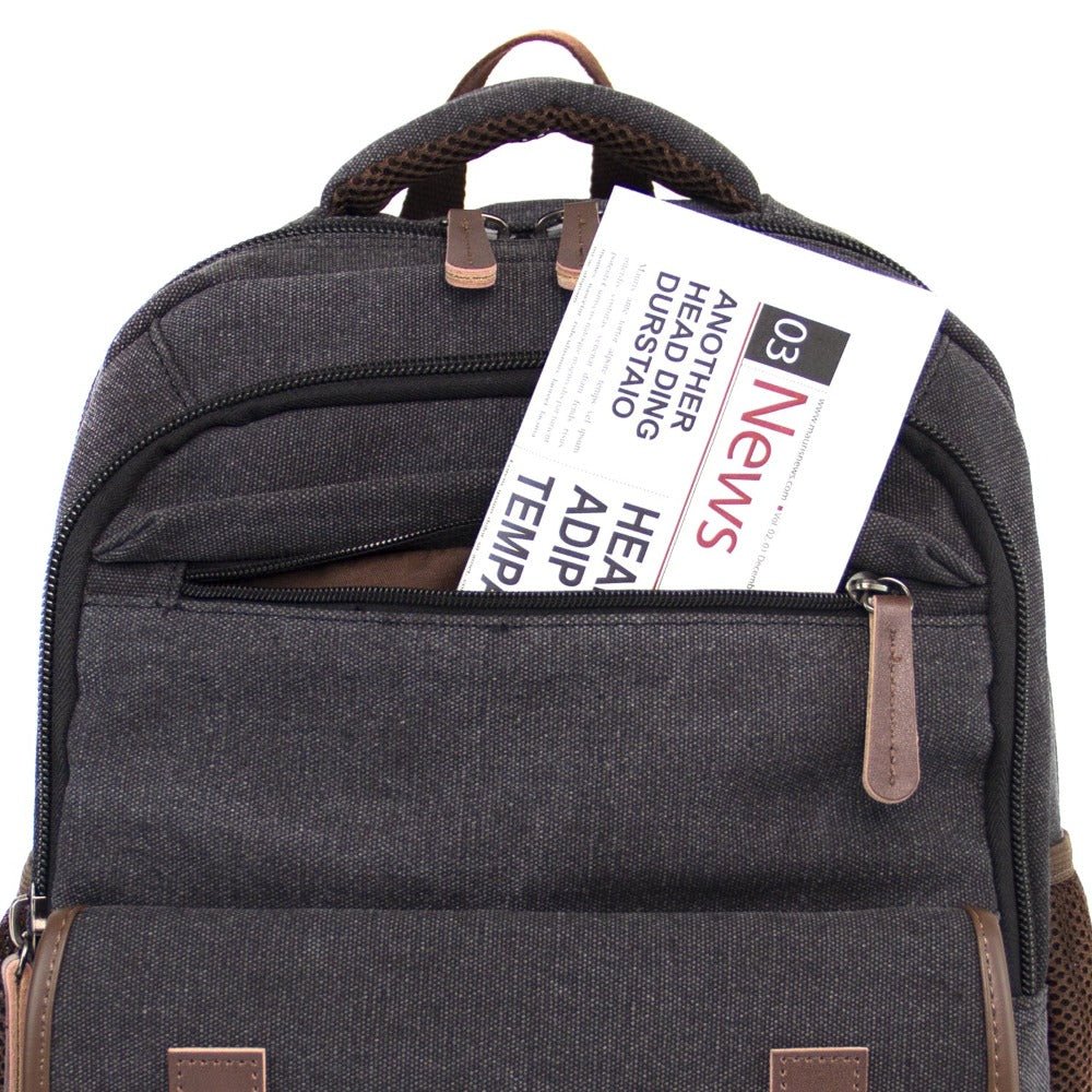 KAUKKO Vintage Canvas Backpack - Large Capacity,Multi-Functional Durable Outdoor Rucksack KS28, 24.3L - kaukko