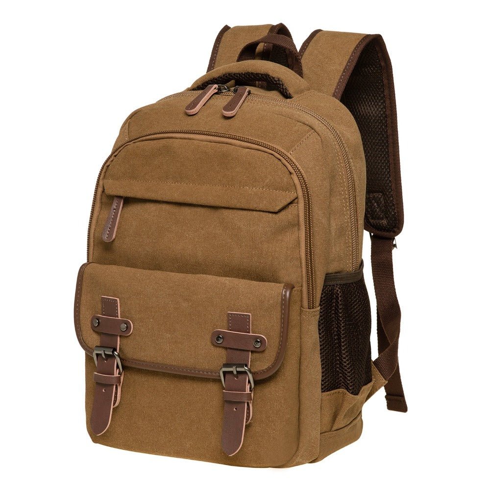 KAUKKO Vintage Canvas Backpack - Large Capacity,Multi-Functional Durable Outdoor Rucksack KS28, 24.3L - kaukko