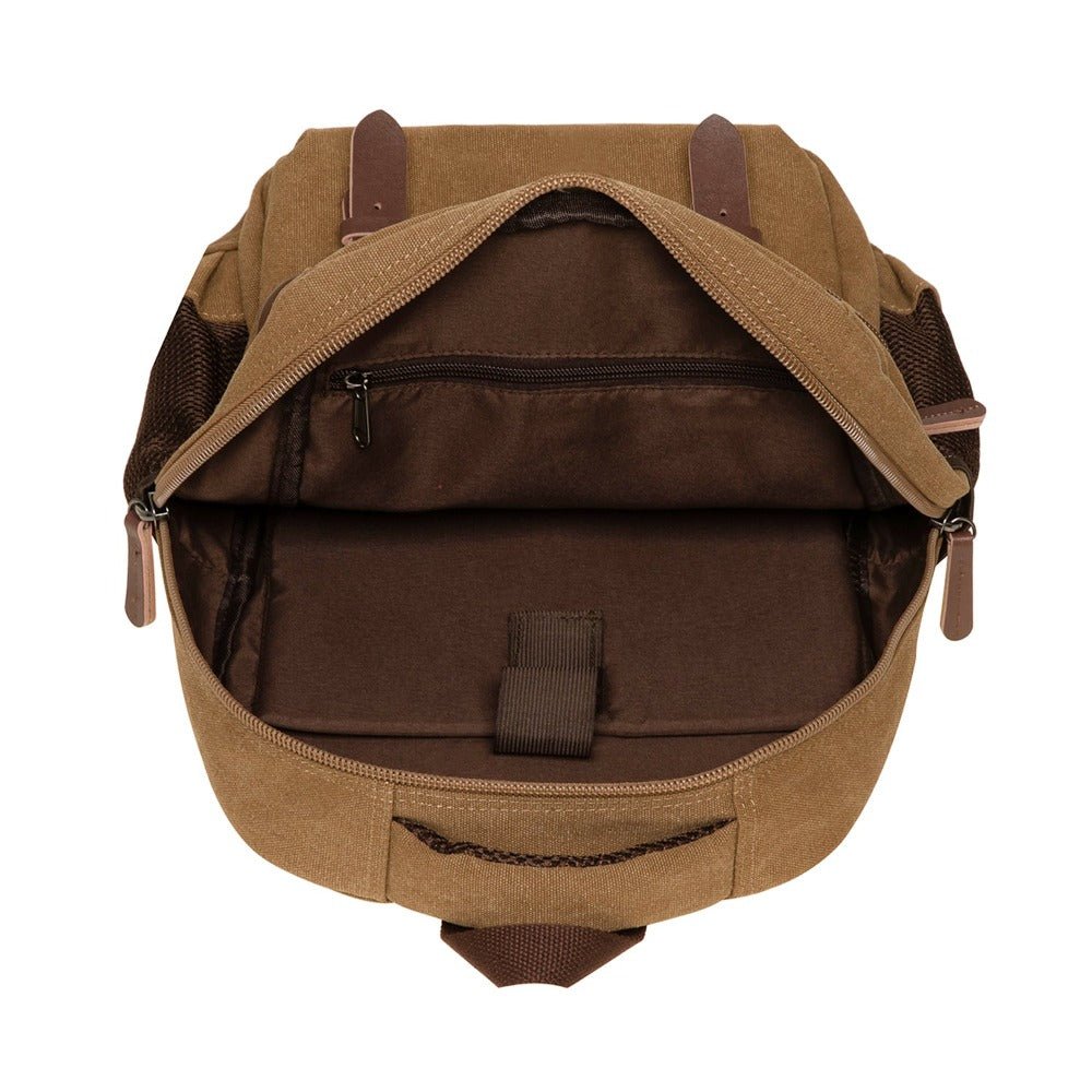 KAUKKO Vintage Canvas Backpack - Large Capacity,Multi-Functional Durable Outdoor Rucksack KS28, 24.3L - kaukko