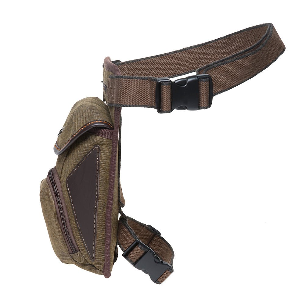 KAUKKO Vintage Canvas Leg Bag for Men Women Perfect for Cycling, Motorcycling and Hiking - kaukko