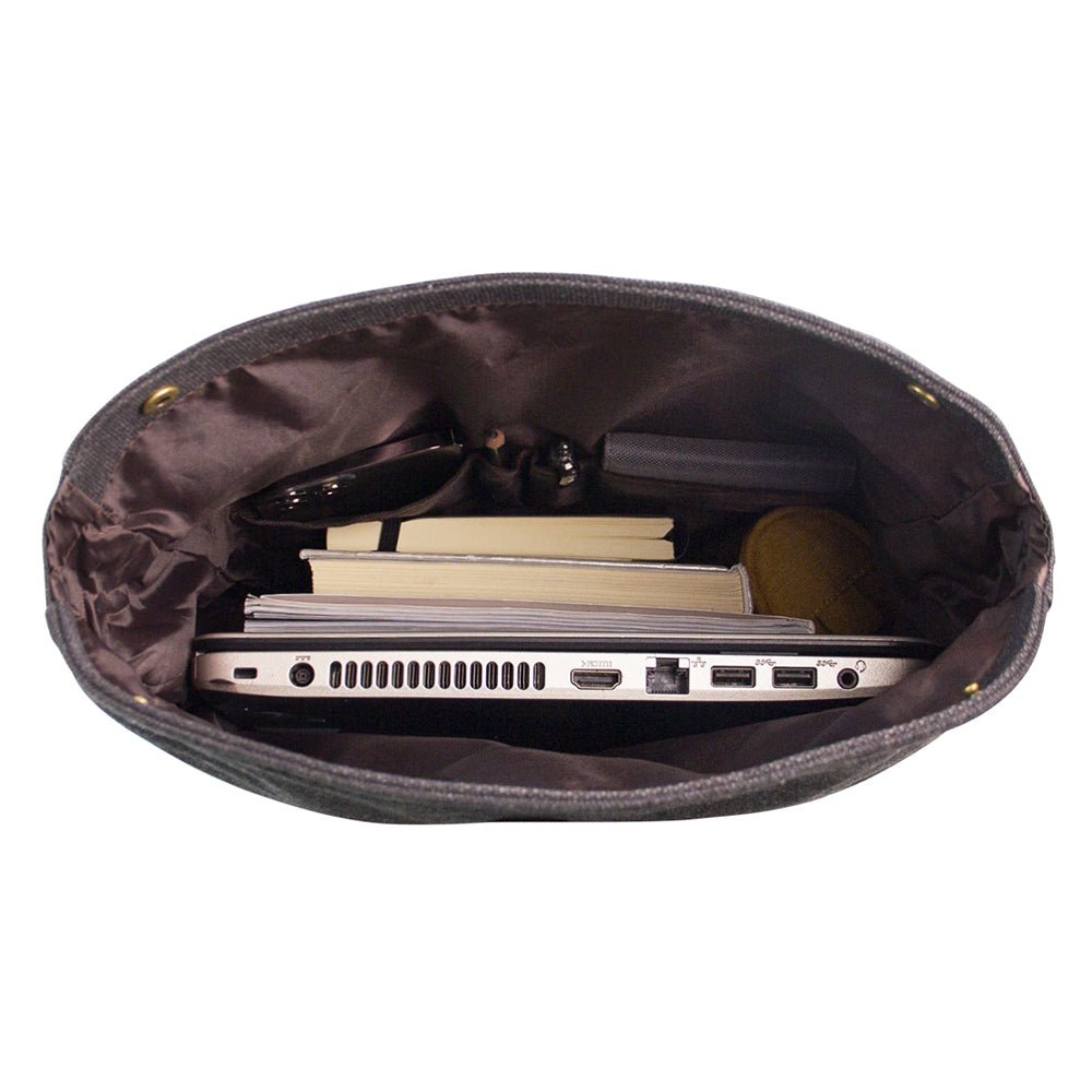 KAUKKO Vintage Canvas Rucksack Laptop Backpack for 12" Notebook for Women Men,School College Backpack (47-2-BLACK) - kaukko